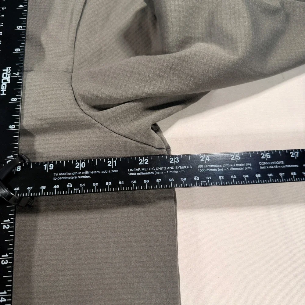 The North Face Pullover Men L Gray Grid Fleece Quarter Zip Active Top